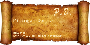 Pilinger Dorisz névjegykártya